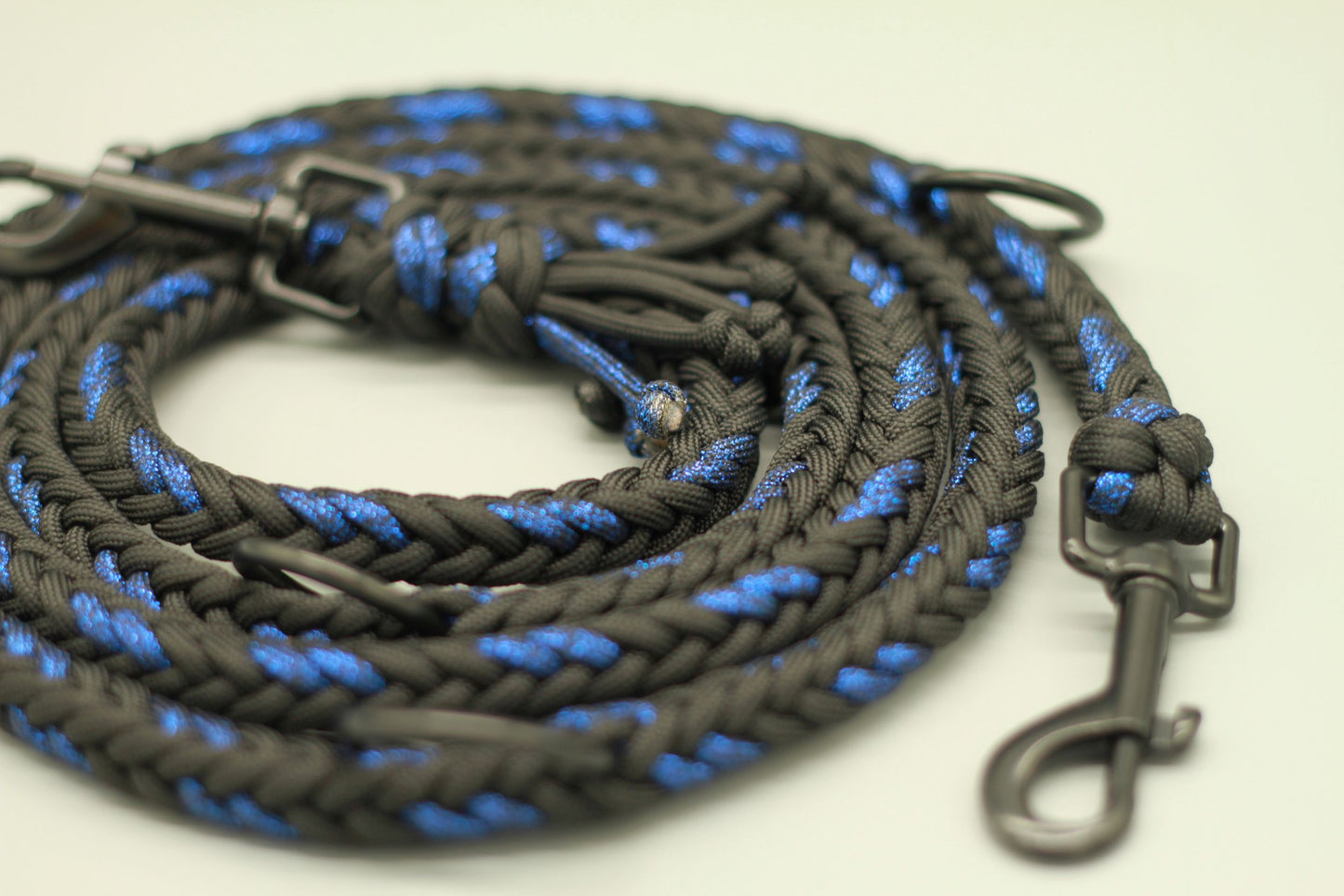 Heringbone "Schwarz-Blau Glitzer"