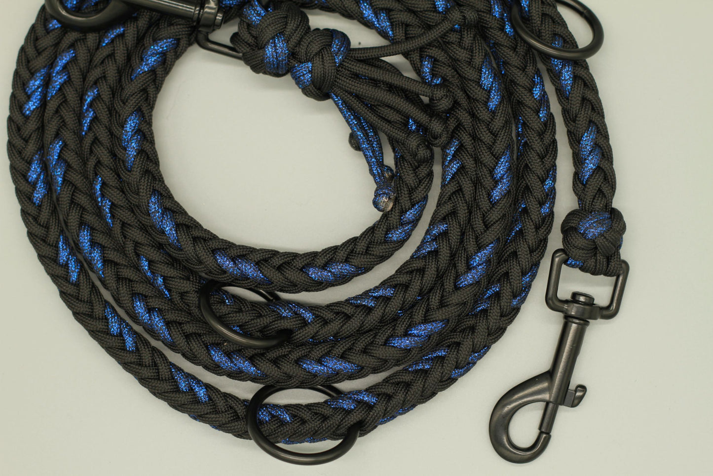 Heringbone "Schwarz-Blau Glitzer"