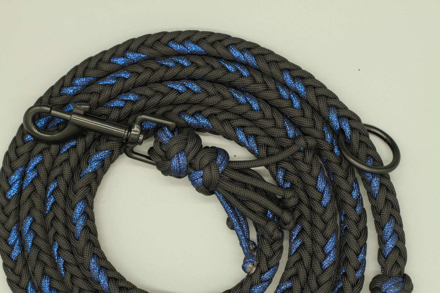 Heringbone "Schwarz-Blau Glitzer"