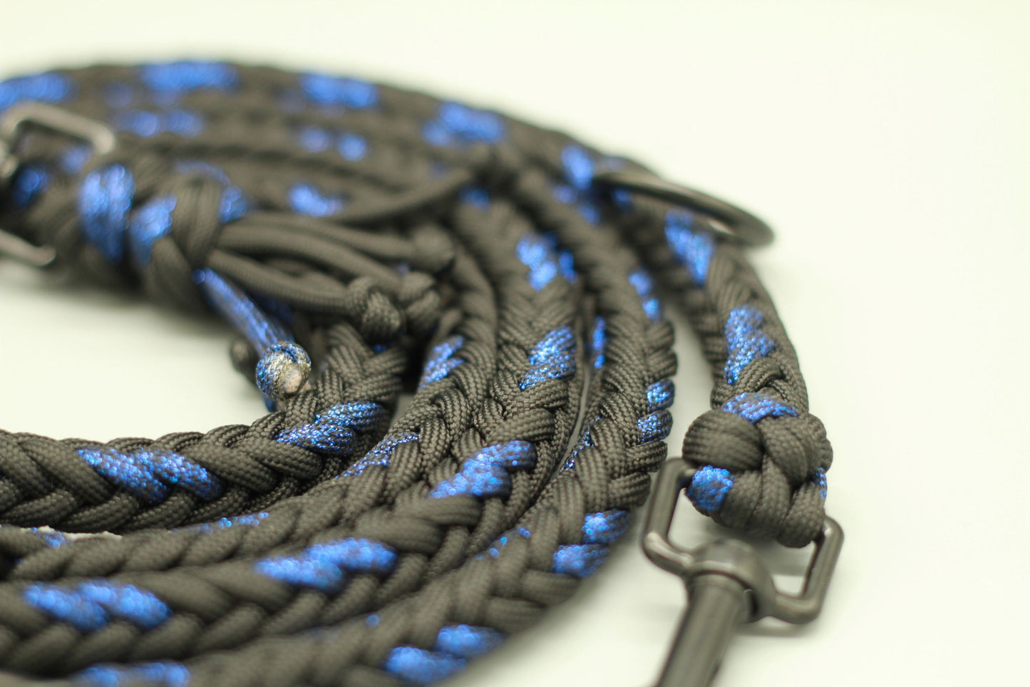 Heringbone "Schwarz-Blau Glitzer"