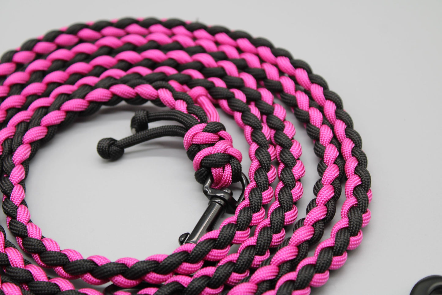 Hundeleine "Mini" Schwarz/Pink
