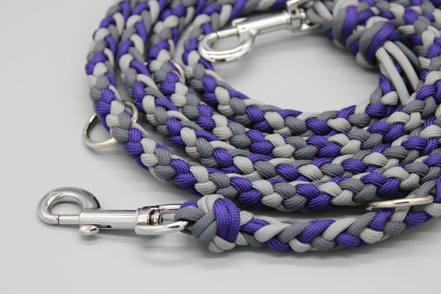Hundeleine "Midi Lila-Grau"