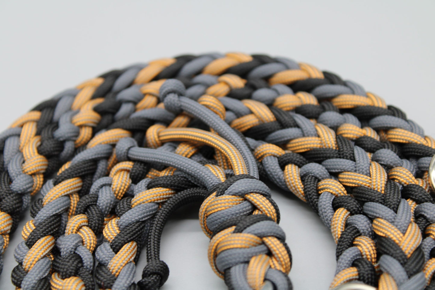 Hundeleine "Midi Grau-Gold"
