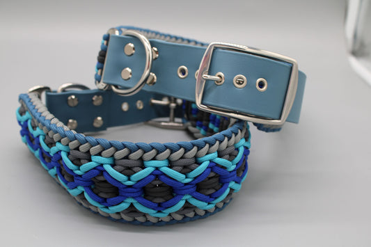 Hundehalsband "Blau-Grau"