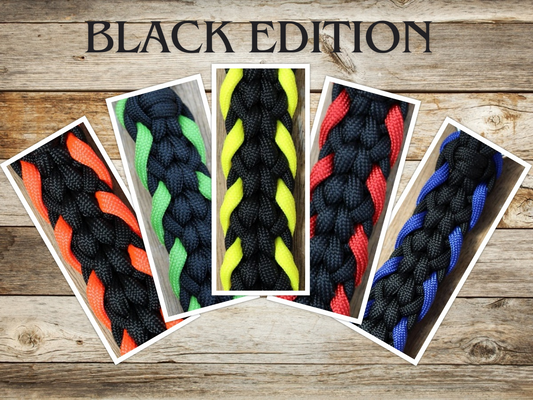 Black Edition Hundeleine mit extra Rand