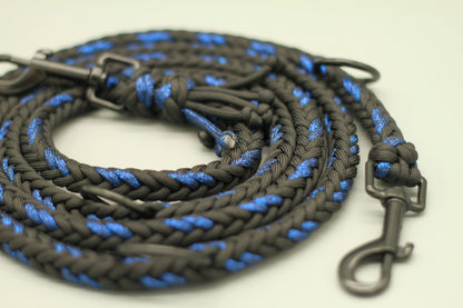 Heringbone "Schwarz-Blau Glitzer"