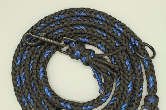 Heringbone "Schwarz-Blau Glitzer"