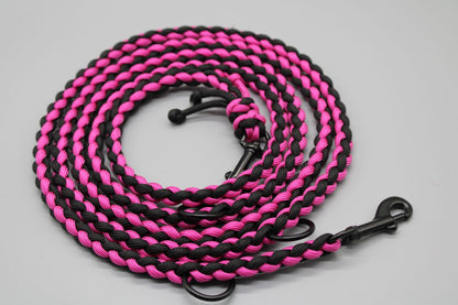 Hundeleine "Mini"  Schwarz/Pink