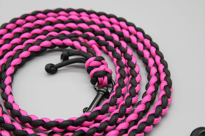 Hundeleine "Mini"  Schwarz/Pink