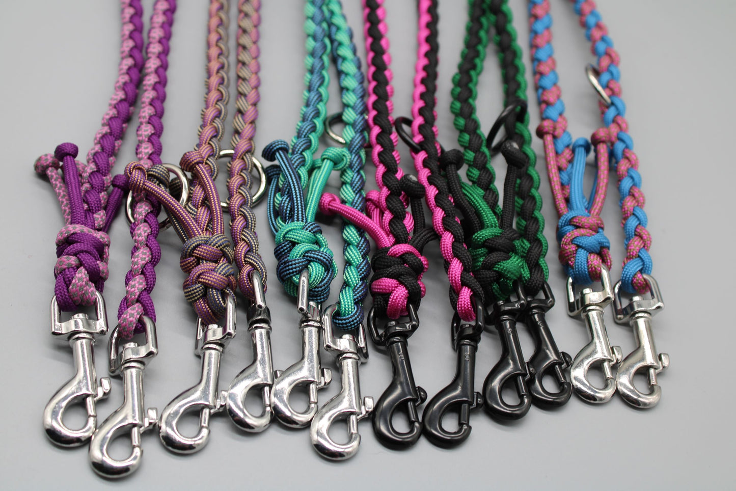 Hundeleine "Mini"  Schwarz/Pink
