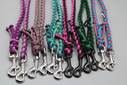 Hundeleine "Mini"  Schwarz/Pink