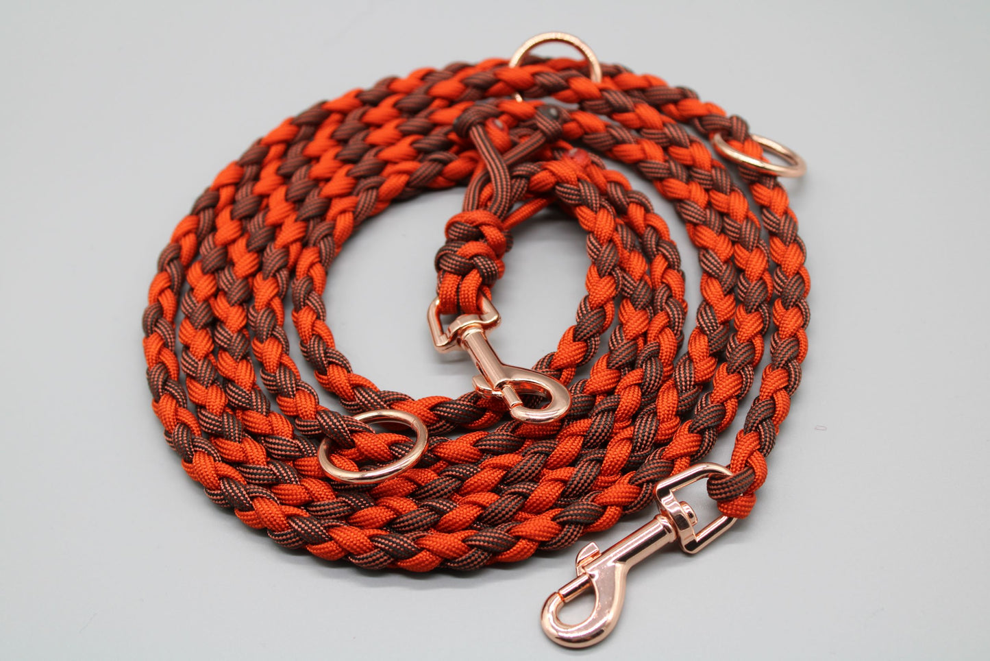 Hundeleine "Mini"  Rot/Bronze