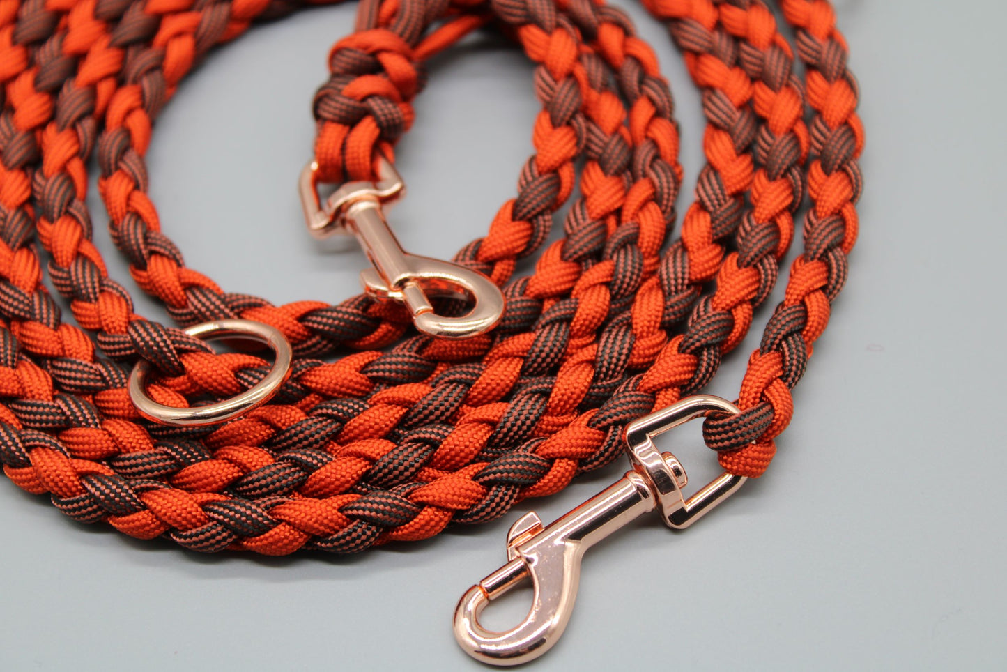 Hundeleine "Mini"  Rot/Bronze