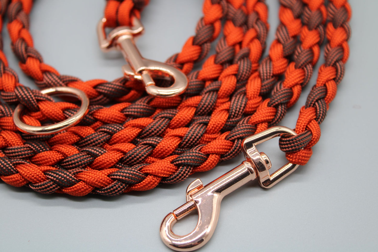 Hundeleine "Mini"  Rot/Bronze