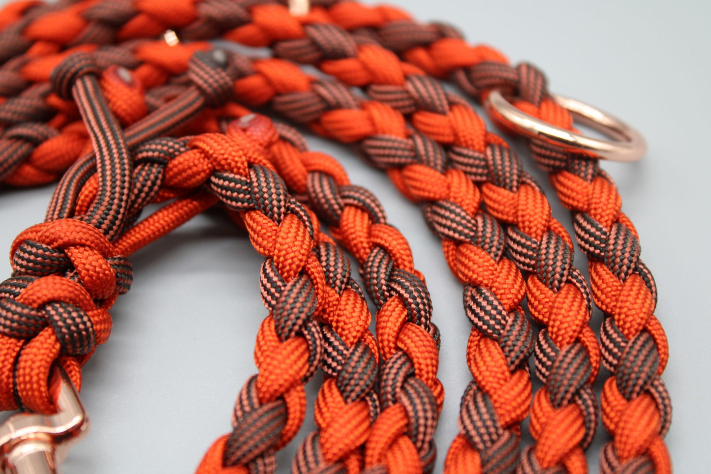 Hundeleine "Mini"  Rot/Bronze