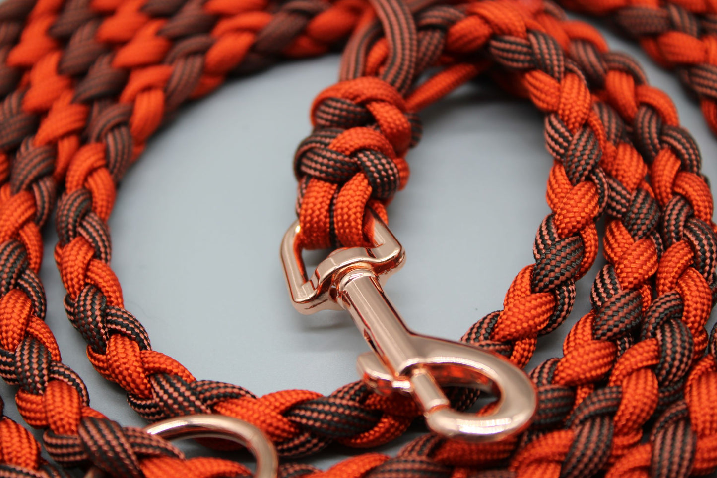 Hundeleine "Mini"  Rot/Bronze