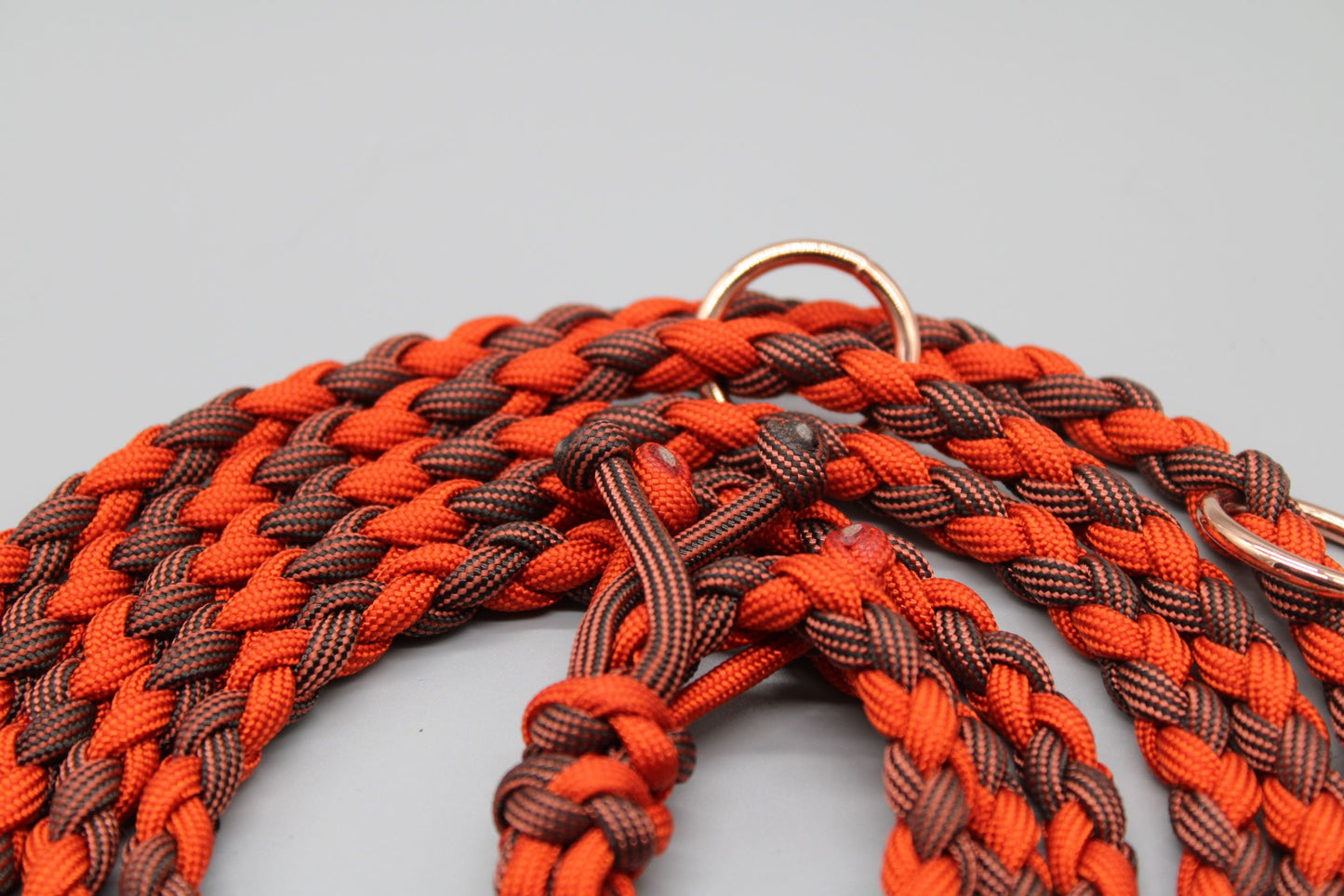 Hundeleine "Mini"  Rot/Bronze
