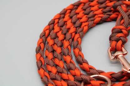 Hundeleine "Mini"  Rot/Bronze