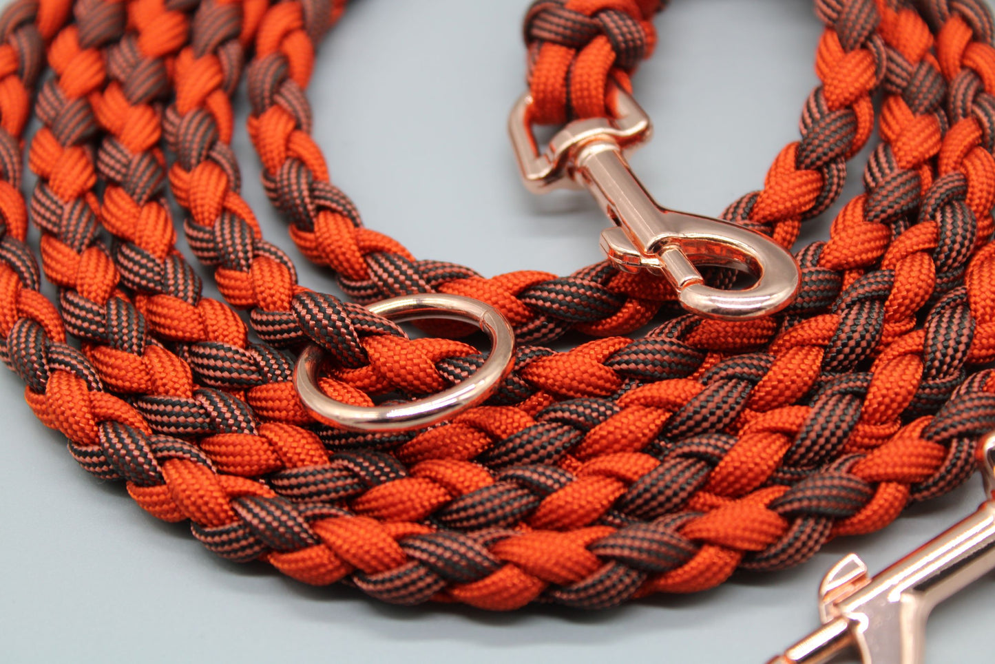 Hundeleine "Mini"  Rot/Bronze