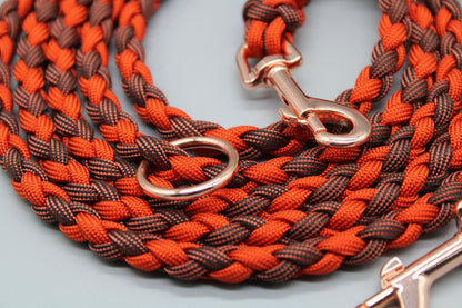 Hundeleine "Mini"  Rot/Bronze