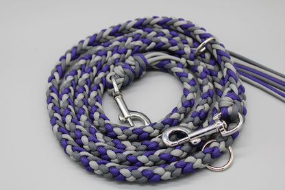 Hundeleine "Midi Lila-Grau"