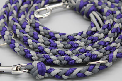 Hundeleine "Midi Lila-Grau"