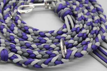 Hundeleine "Midi Lila-Grau"