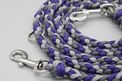 Hundeleine "Midi Lila-Grau"