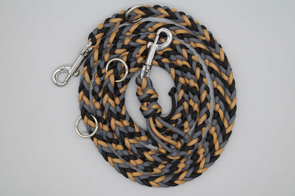 Hundeleine "Midi Grau-Gold"