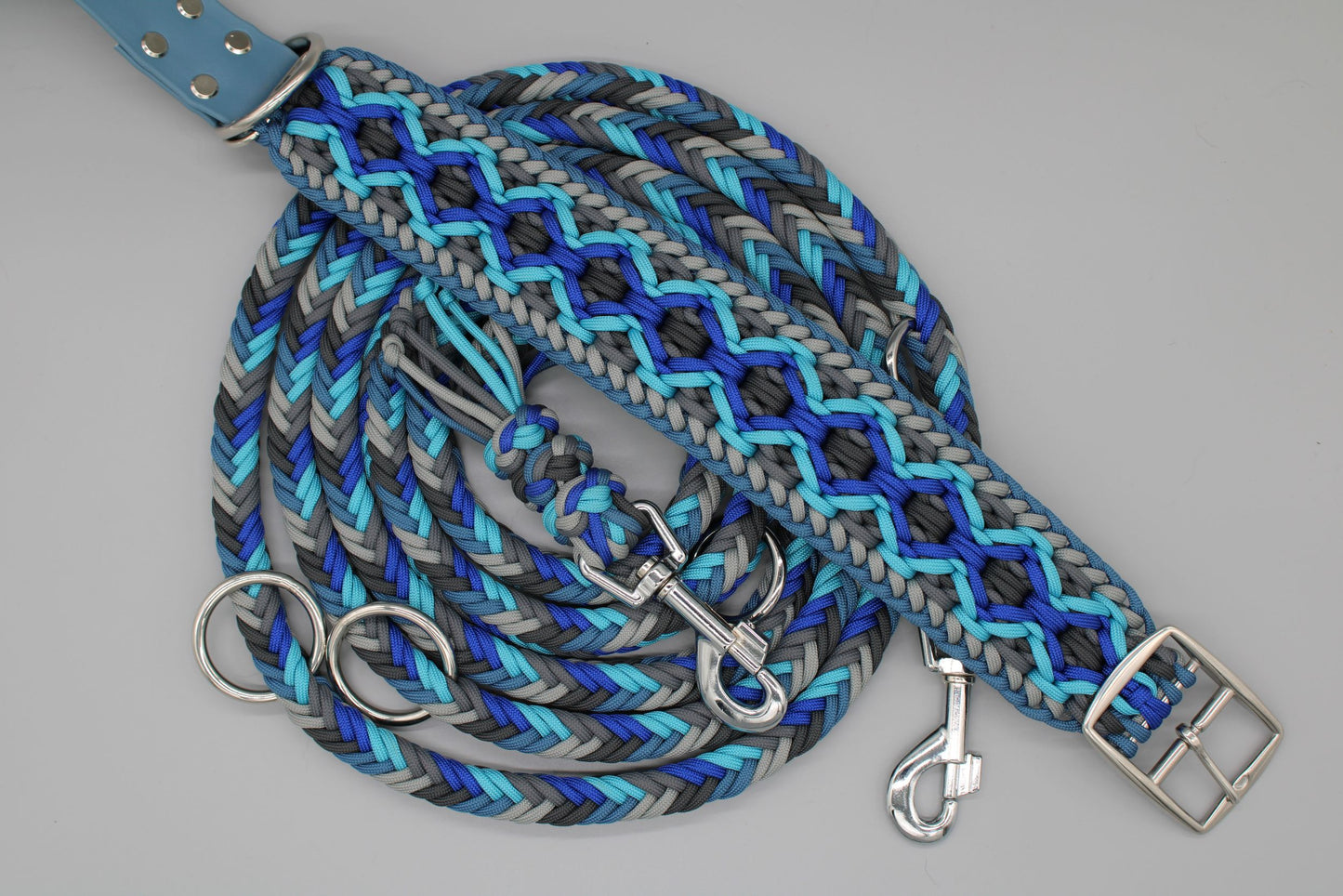 Hundehalsband "Blau-Grau"