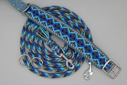 Hundehalsband "Blau-Grau"