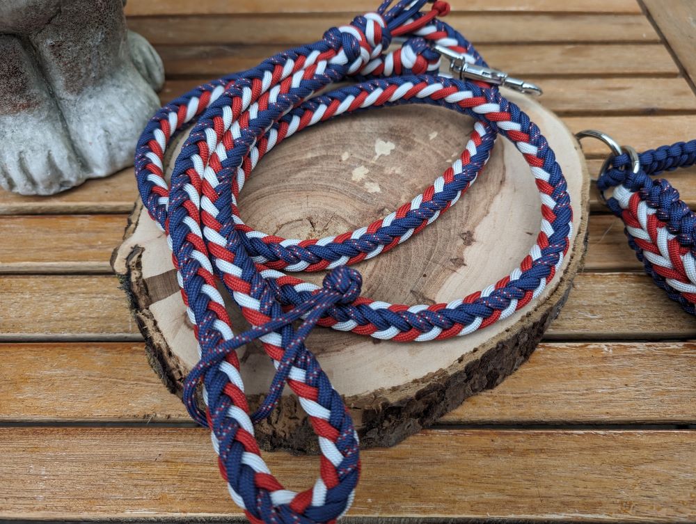 Hundeleine "Heringbone" mit Handschlaufe personalisierbar