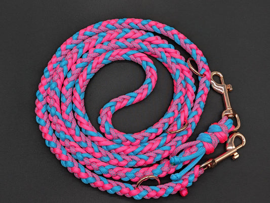 Hundeleine Midi "Pink-Blau"