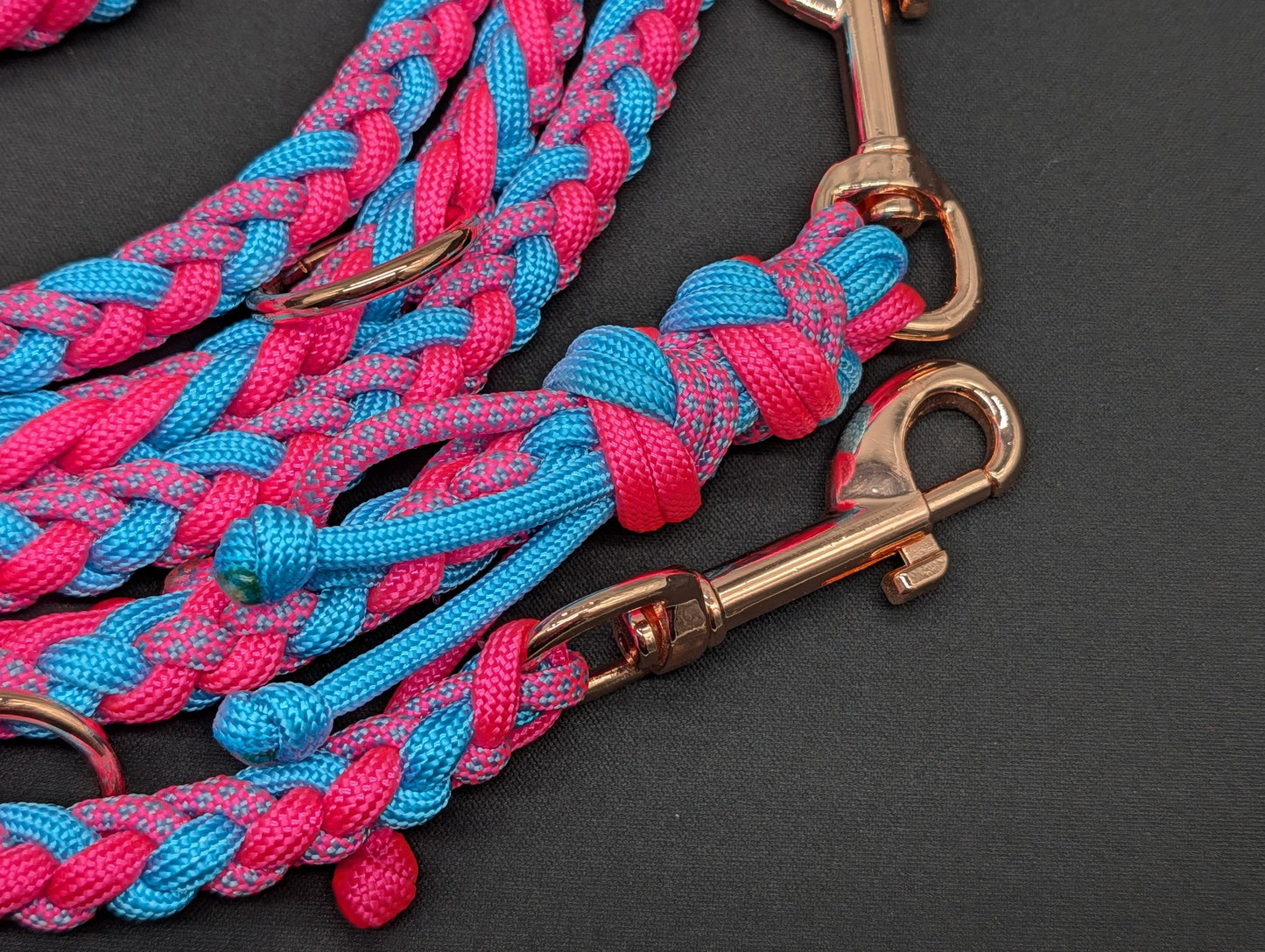 Hundeleine Midi "Pink-Blau" - Sofortkauf