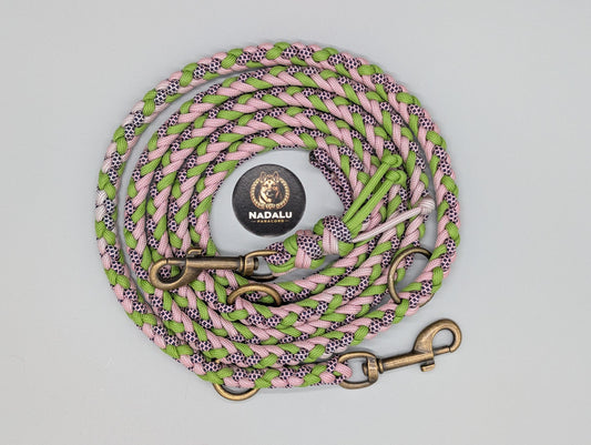 Hundeleine "Midi Grün-Rosa" - Sofortkauf
