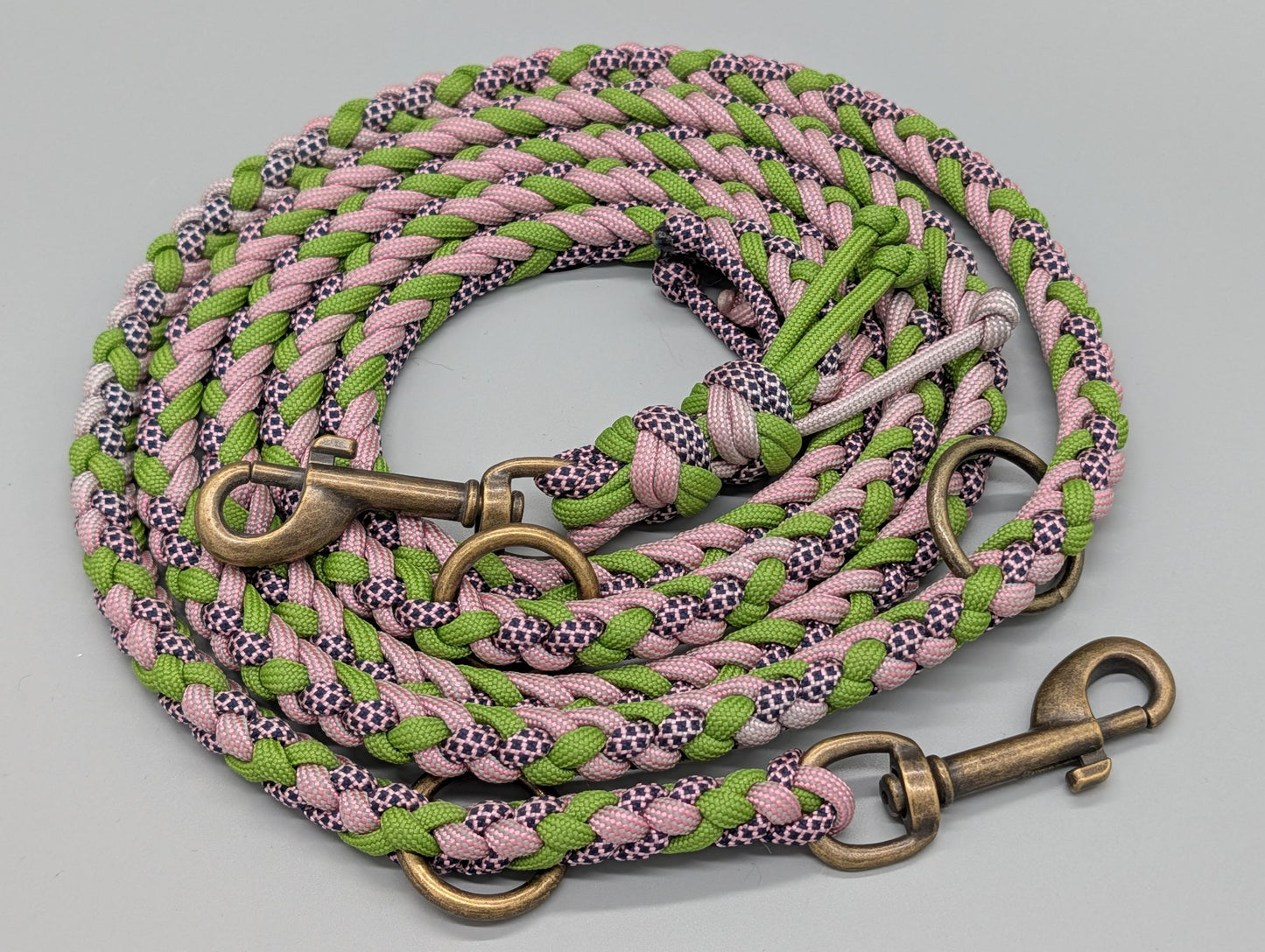 Hundeleine "Midi Grün-Rosa" - Sofortkauf