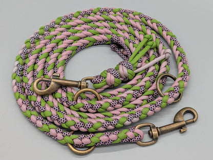 Hundeleine "Midi Grün-Rosa" - Sofortkauf