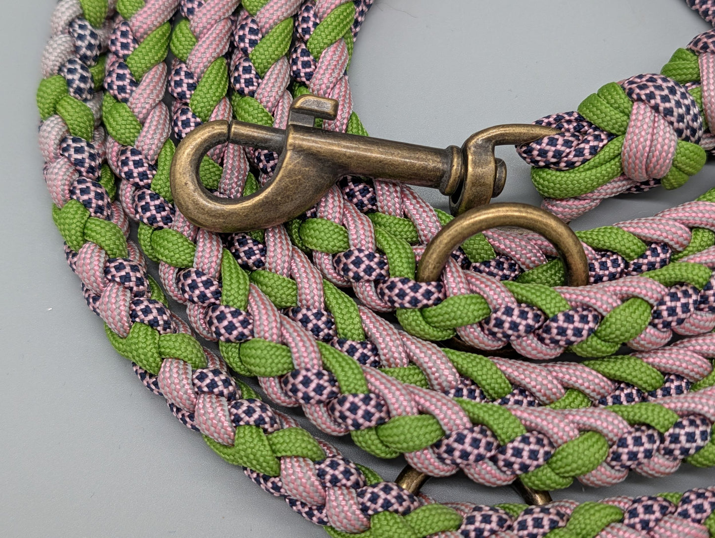 Hundeleine "Midi Grün-Rosa" - Sofortkauf