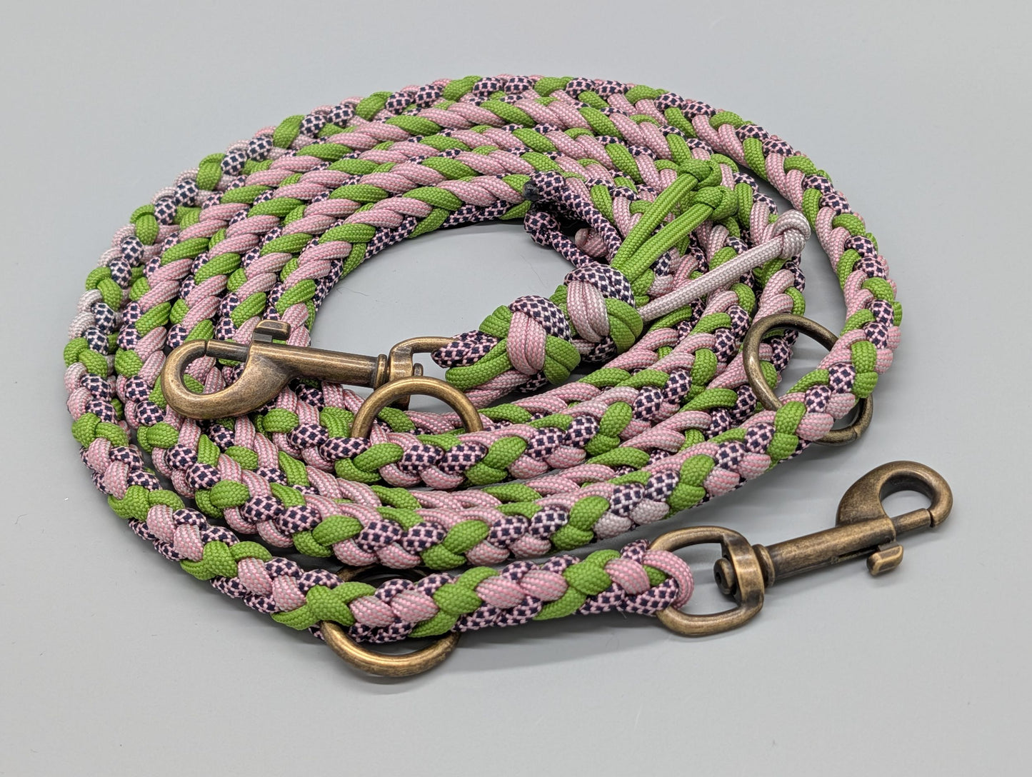Hundeleine "Midi Grün-Rosa" - Sofortkauf